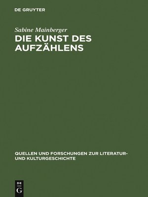 cover image of Die Kunst des Aufzählens